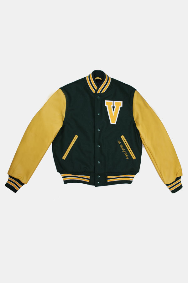 Brand new Yellow & Black Louis Vuitton varsity jacket. in 2023  Varsity  jacket outfit, Varsity jacket, Black letterman jacket